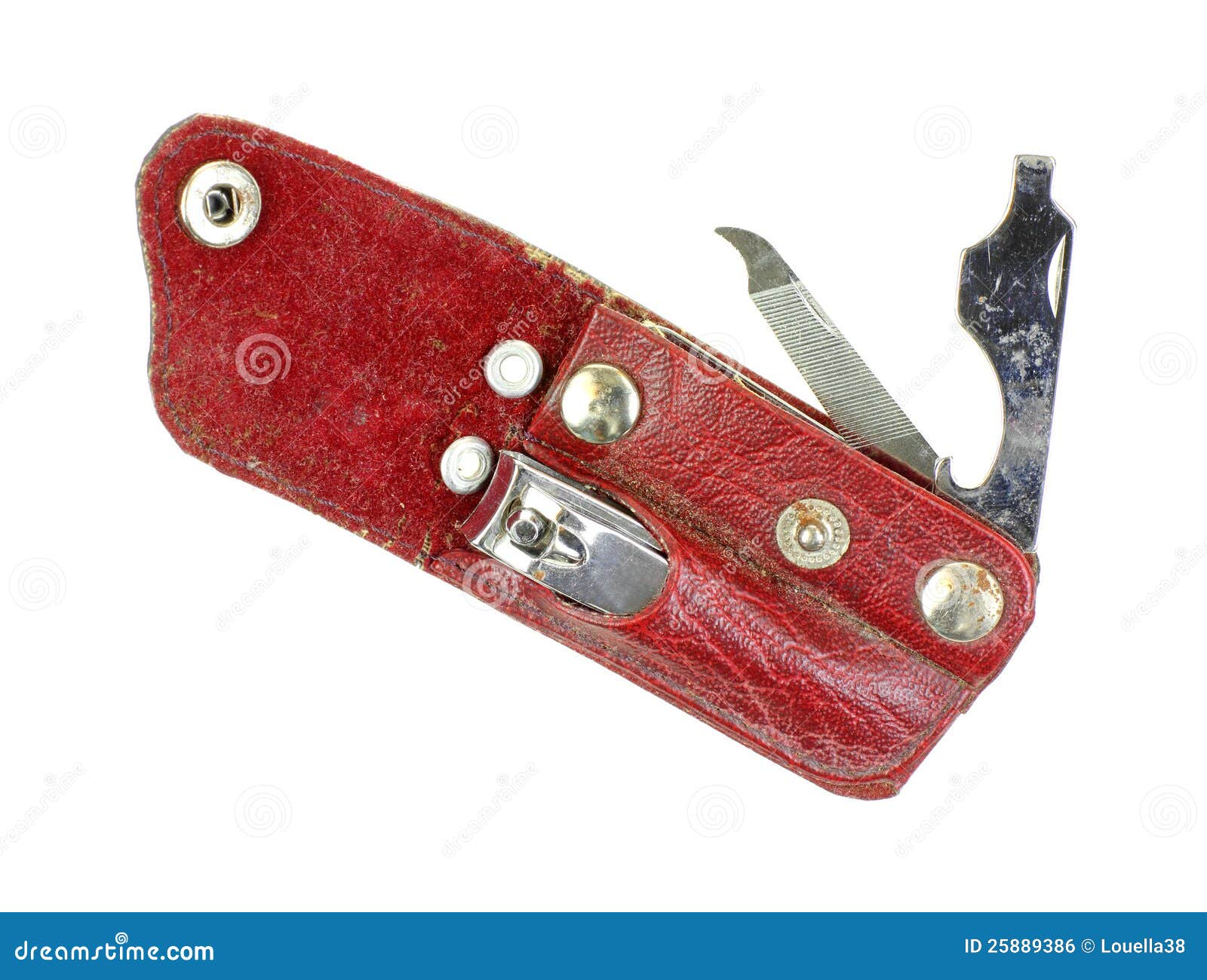 Nail Clippers in Pouch Files Open Stock Photo Image of fold, case