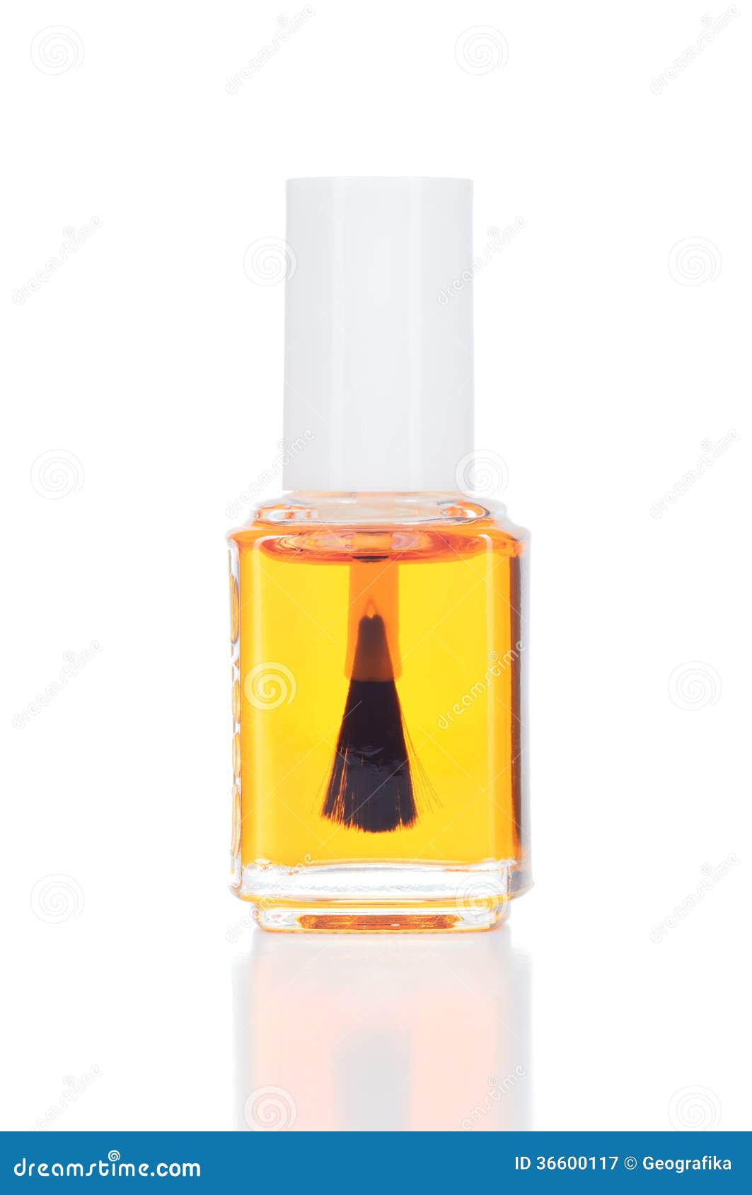 nail and cuticle oil on white background.