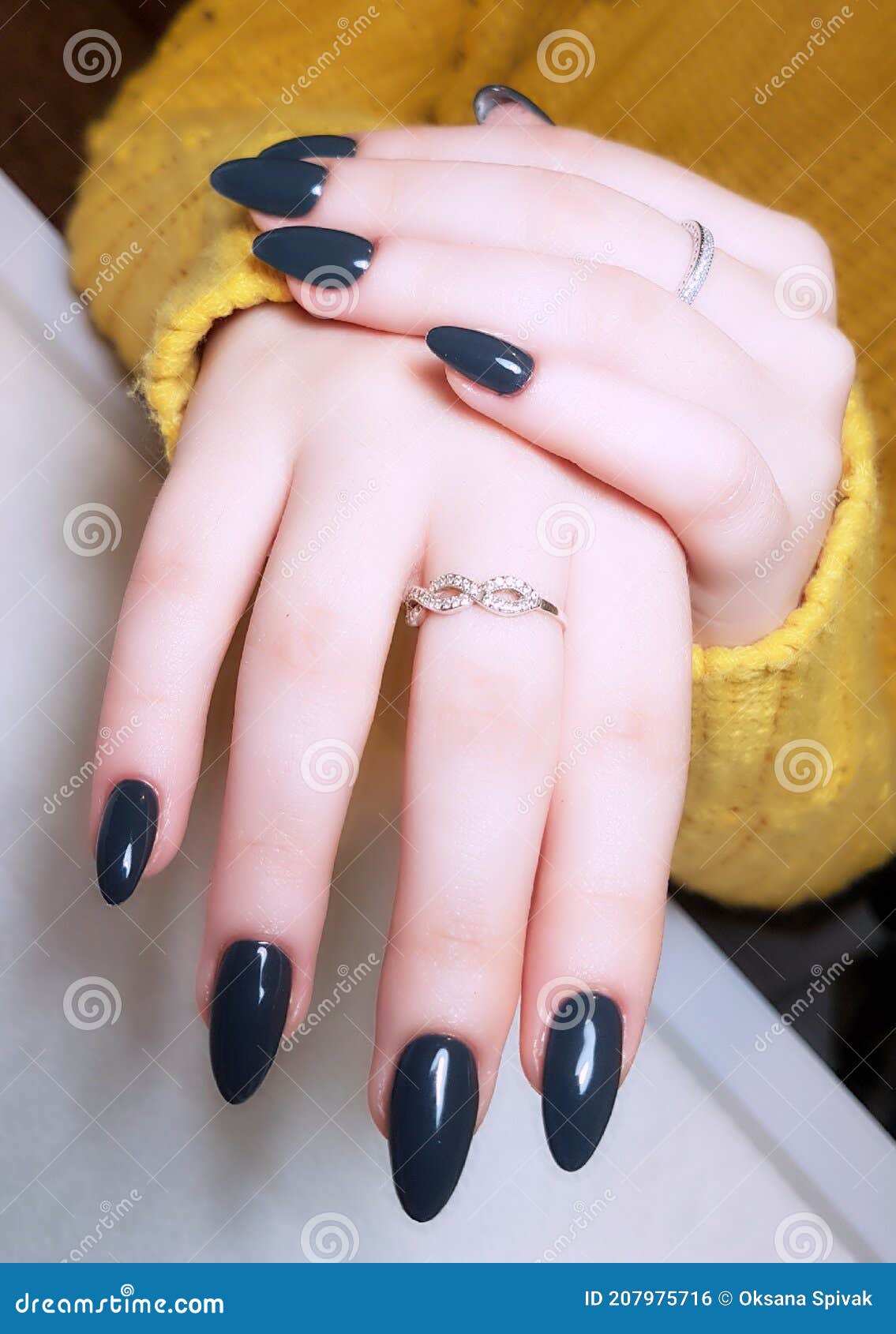 Nail Extension with Gel Polish Stock Photo Image of nail, hand 207975716