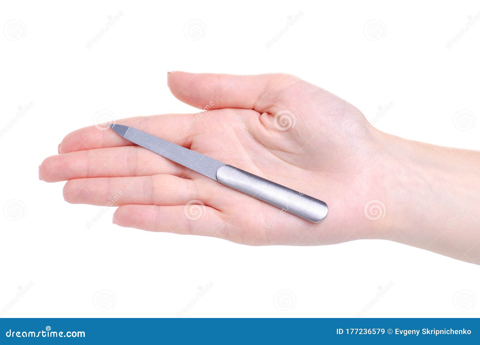 Nail file in hand stock image. Image of beauty, care 177236579