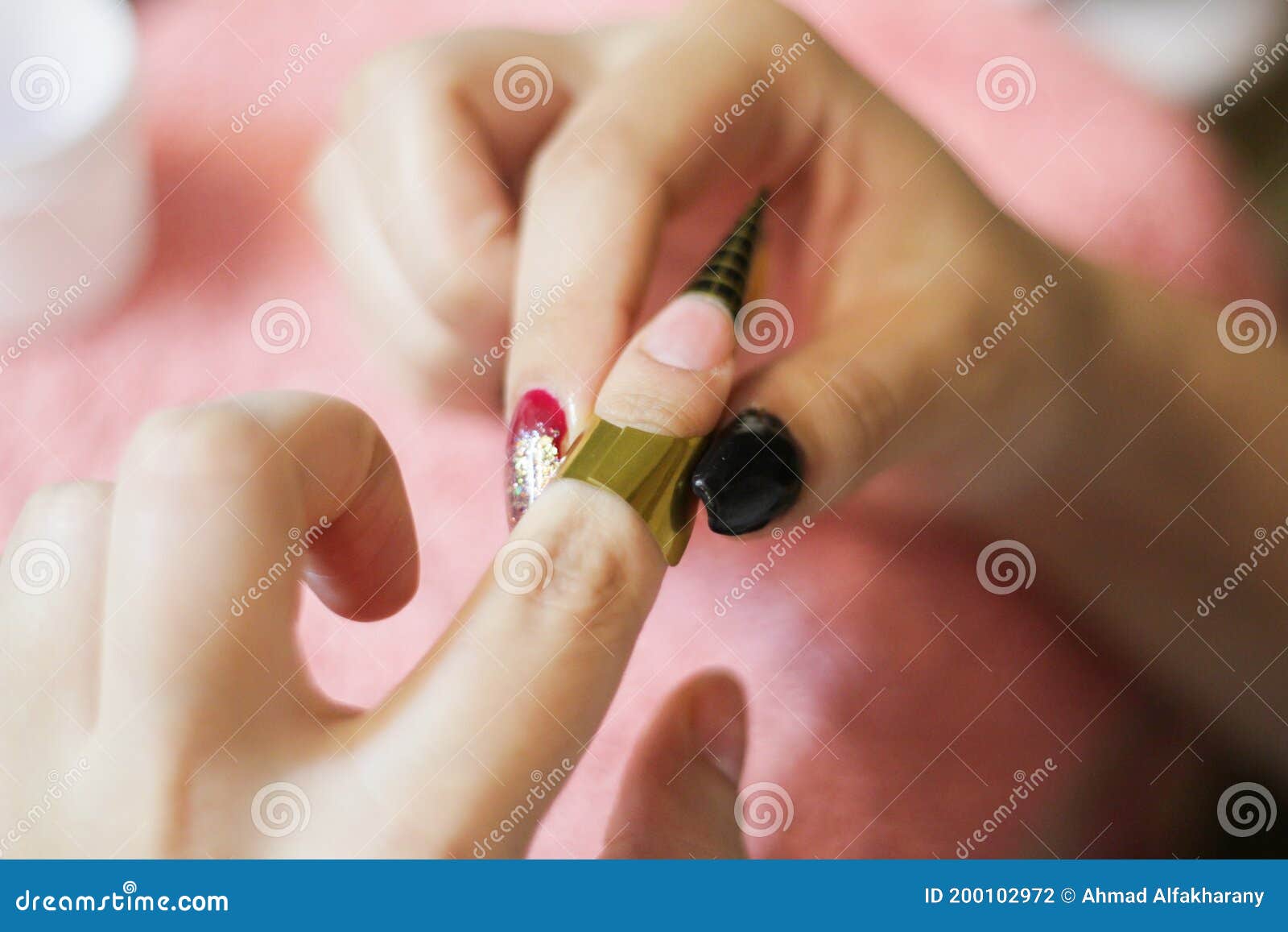 Nail Form, Nail Art, Manicure Stock Photo Image of pink, purple