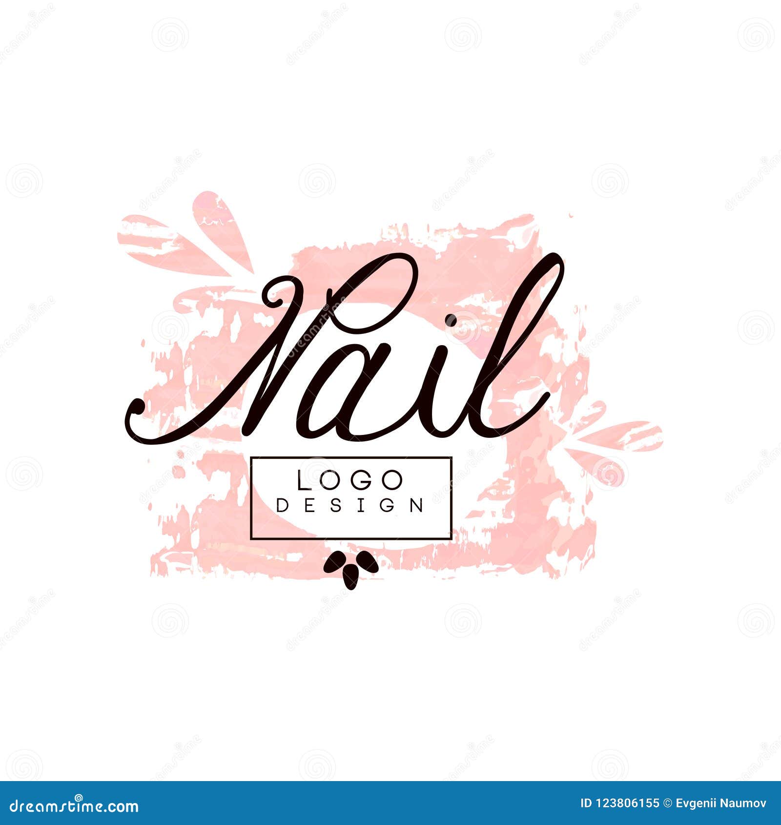 Nail Logo Design Template For Nail Bar Manicure Saloon