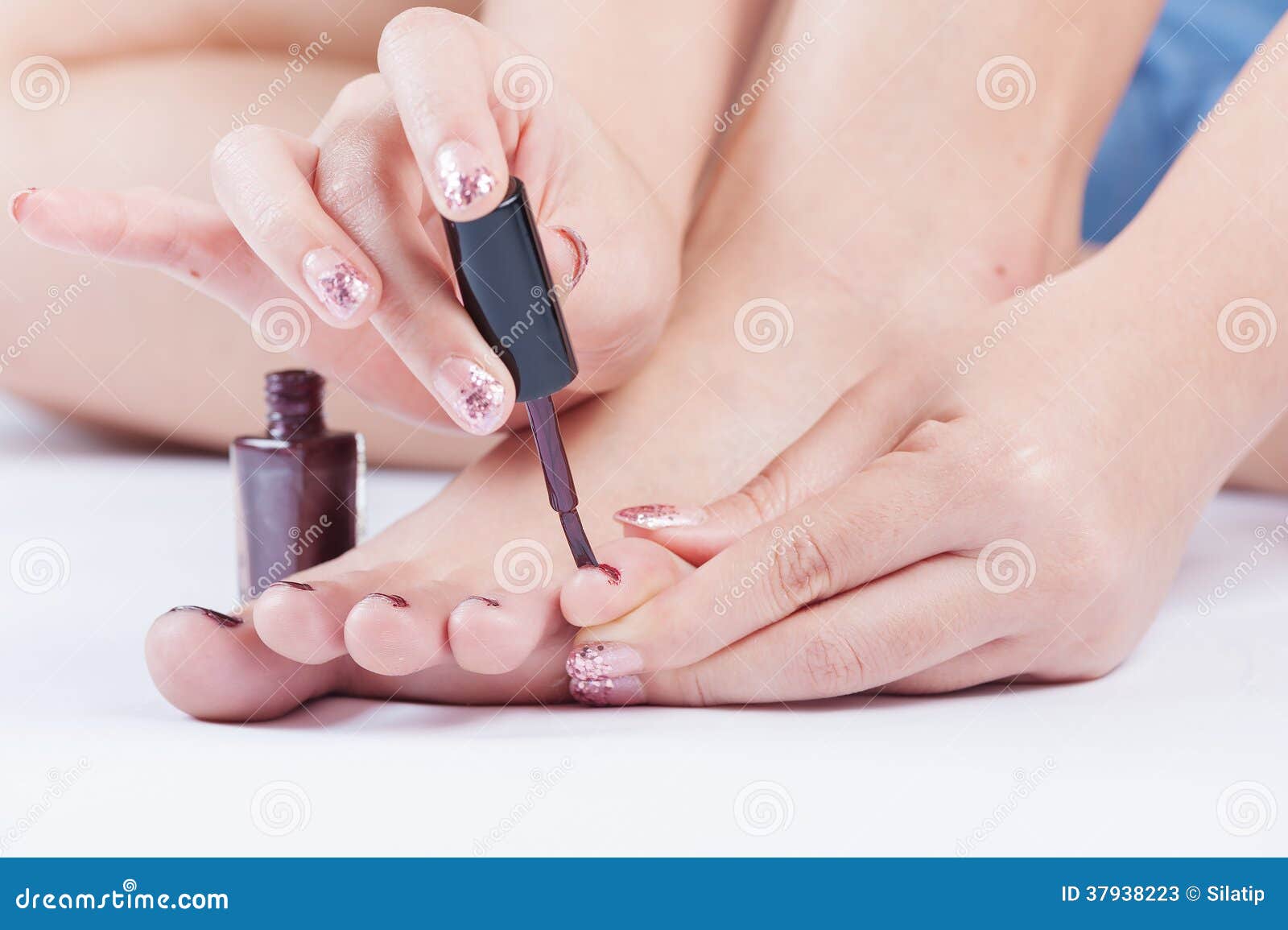Nail paint stock image. Image of finger, enamel, female 37938223