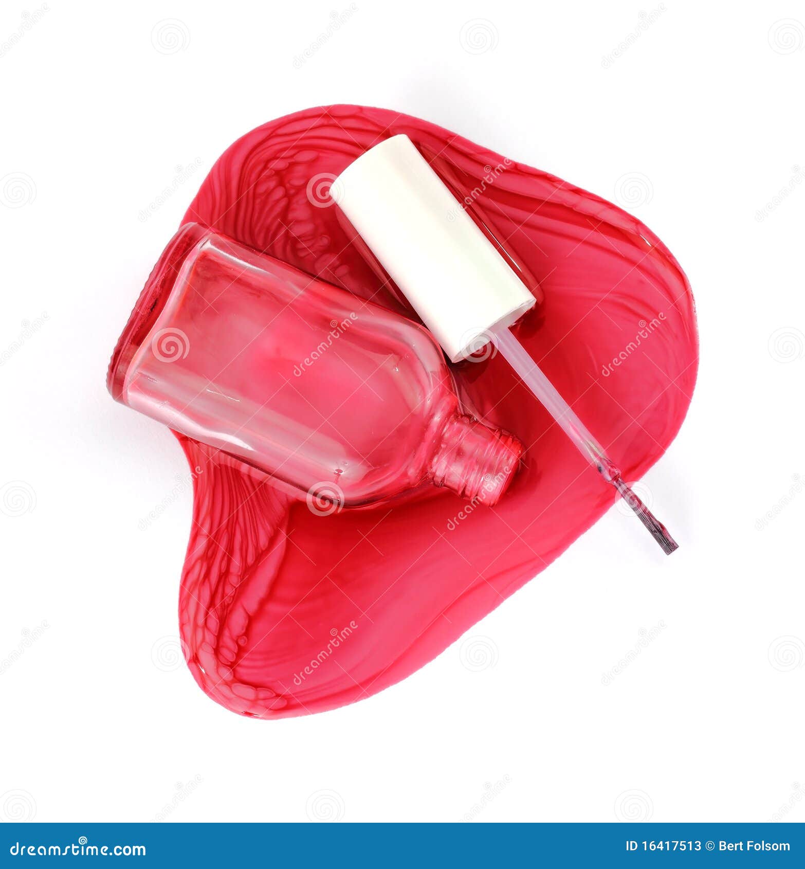 Nail polish and applicator stock image. Image of white 16417513