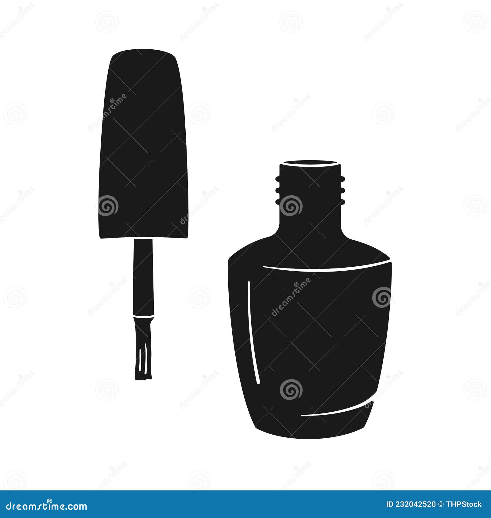 Nail Polish Bottle Vector stock vector. Illustration of manicure