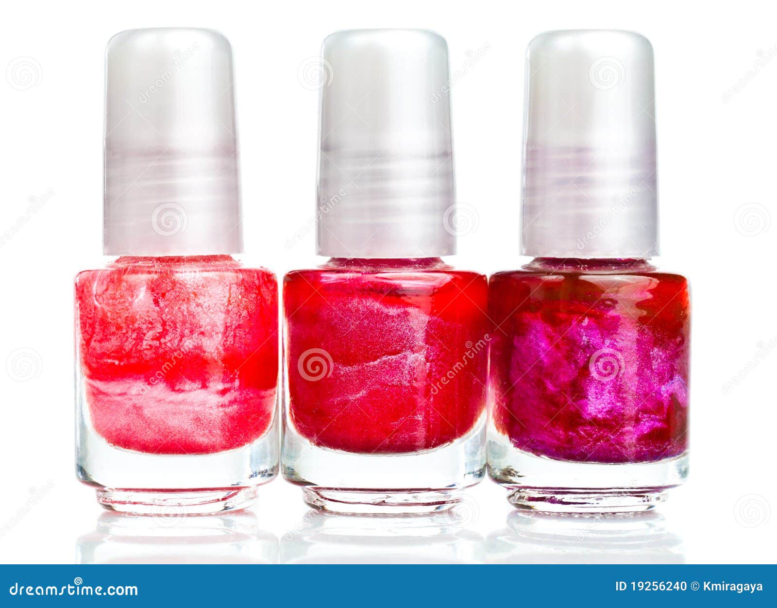 Nail Polish Bottles In Shades Of Red Stock Photo Image of make, grooming 19256240