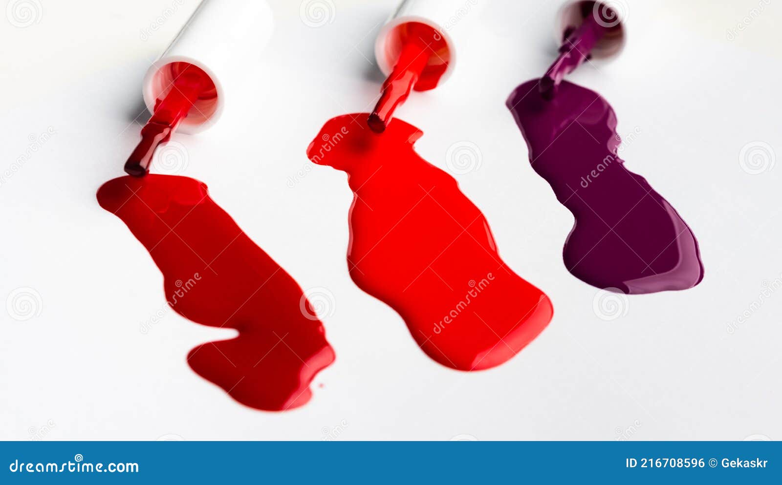 Nail polish drops sample stock photo. Image of brush 216708596