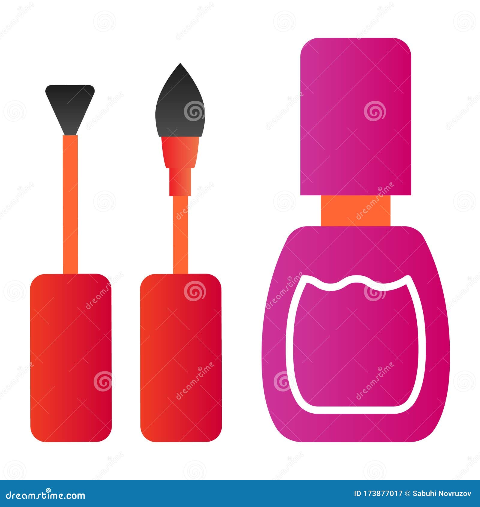 Icon With Red Nails Cartoon Vector 135803915
