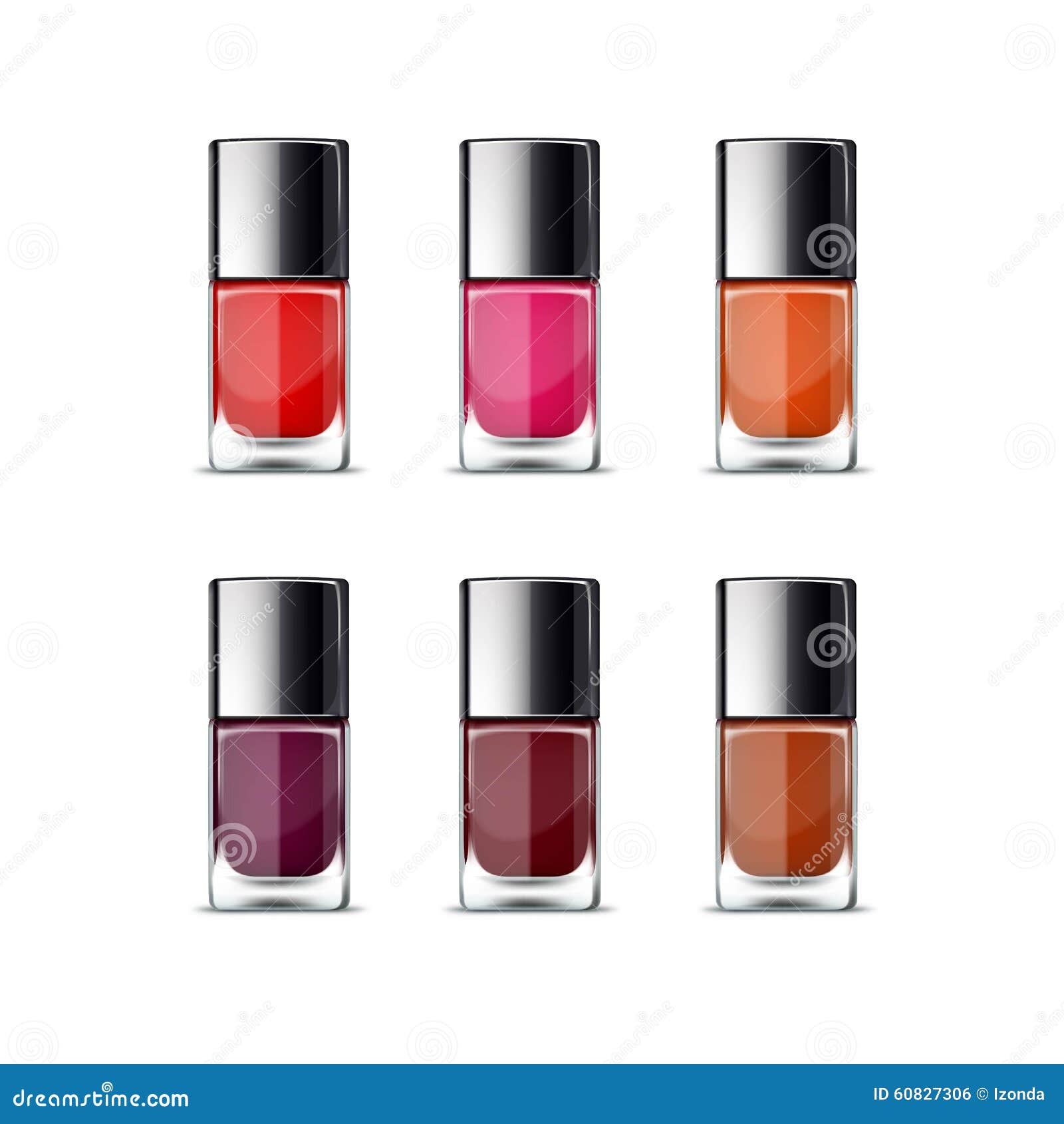 Nail Polish Packaging Package Bottle for Manicure Stock Vector
