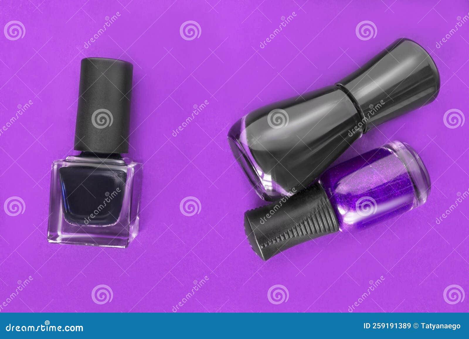 Nail Polish on Purple Background Stock Image Image of objects, polish