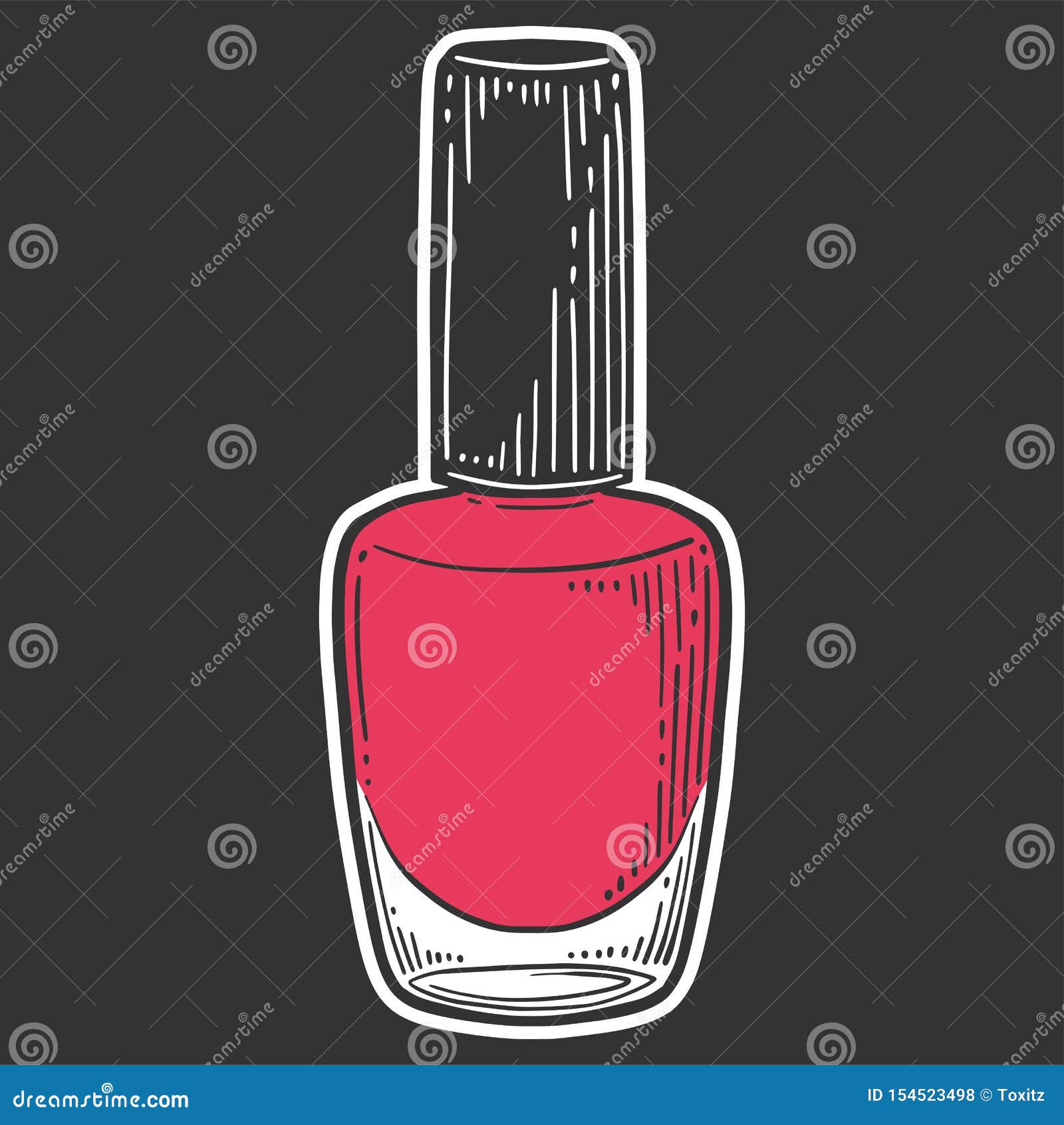 Nail Polish Vector in Doodle and Sketch Style Stock Illustration   Illustration of monochrome coloring 154523498