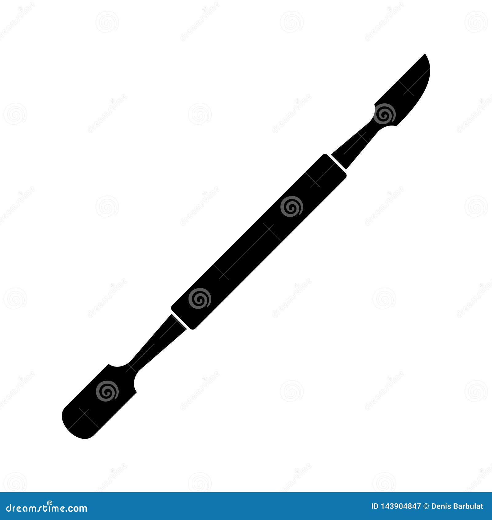 Nail pusher stock vector. Illustration of pusher, pedicure 143904847