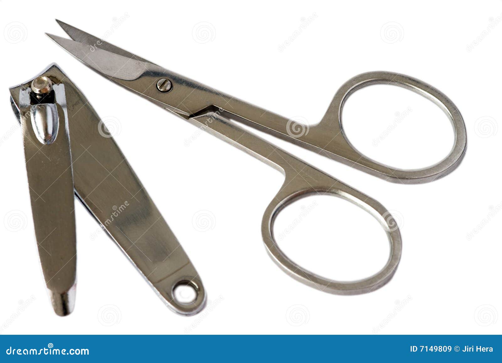 Nail scissors and cutter stock image. Image of macro, instrument 7149809
