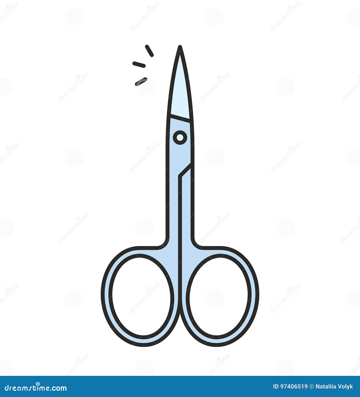 Nail scissors icon stock vector. Illustration of symbol 97406519