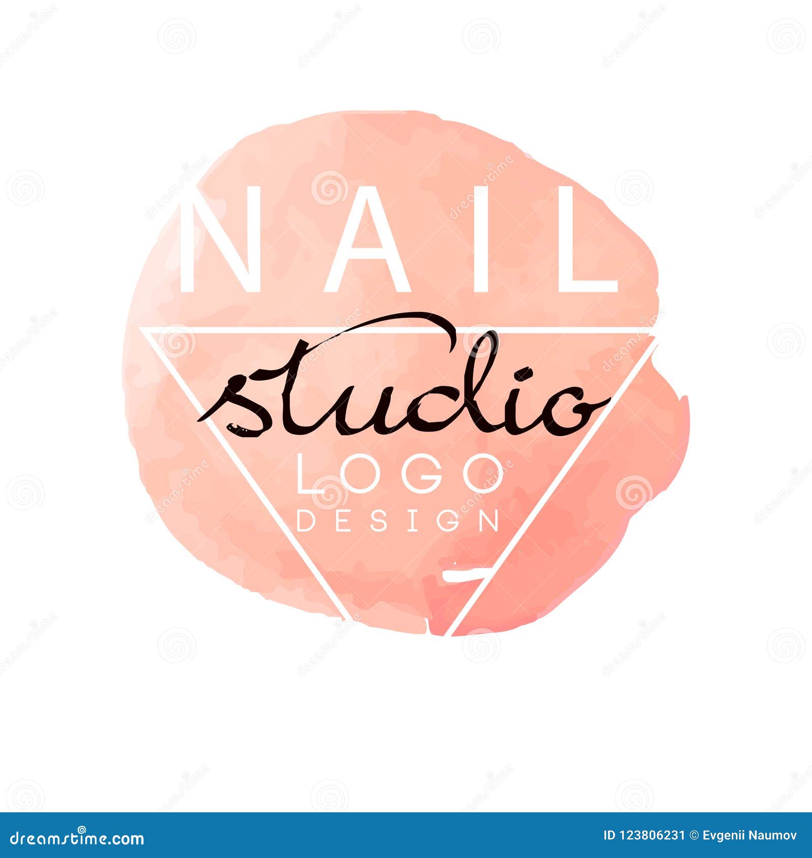 Nail Studio Logo Design Element For Nail Bar Manicure Saloon
