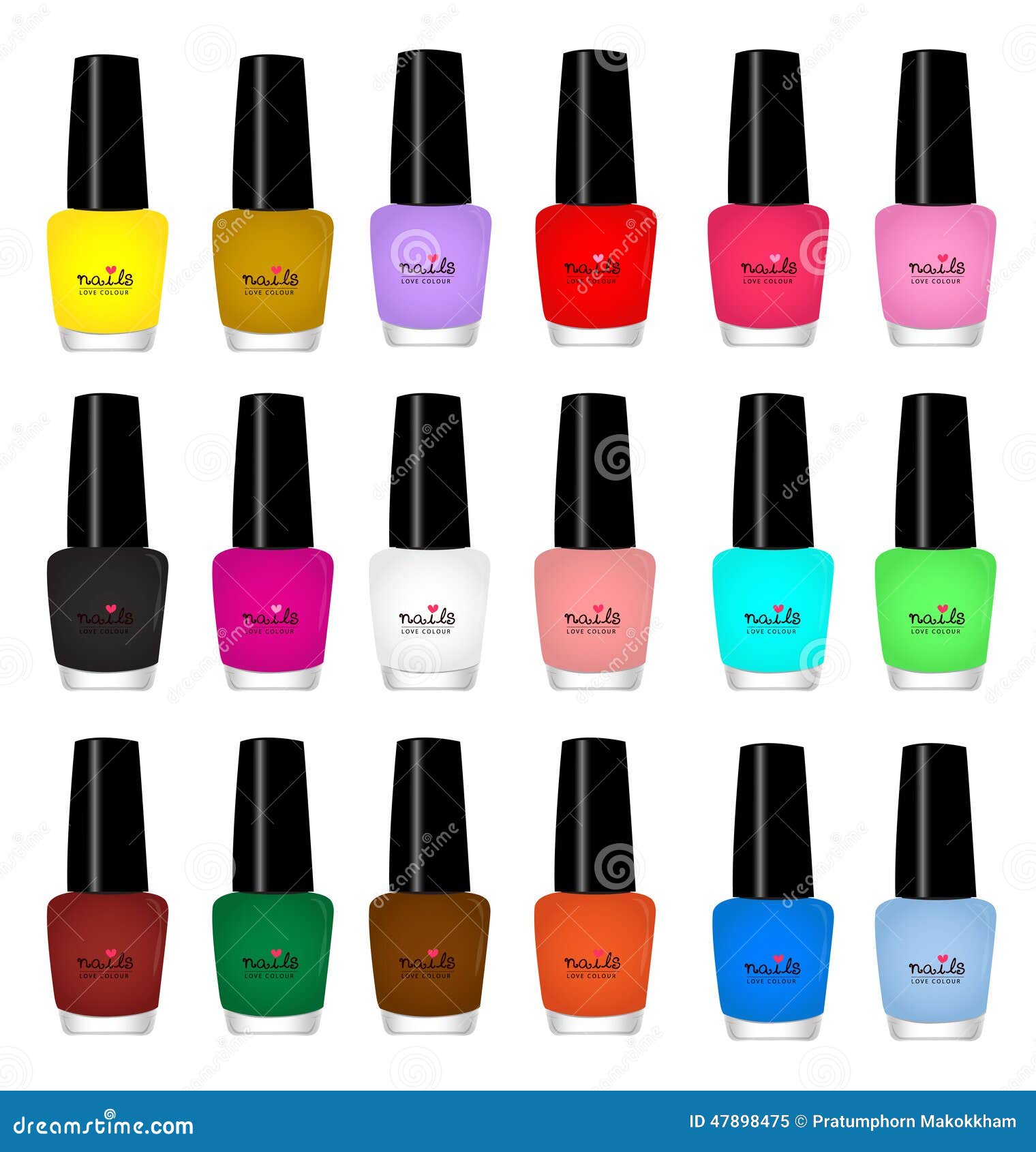 Nail varnish stock vector. Illustration of background 47898475