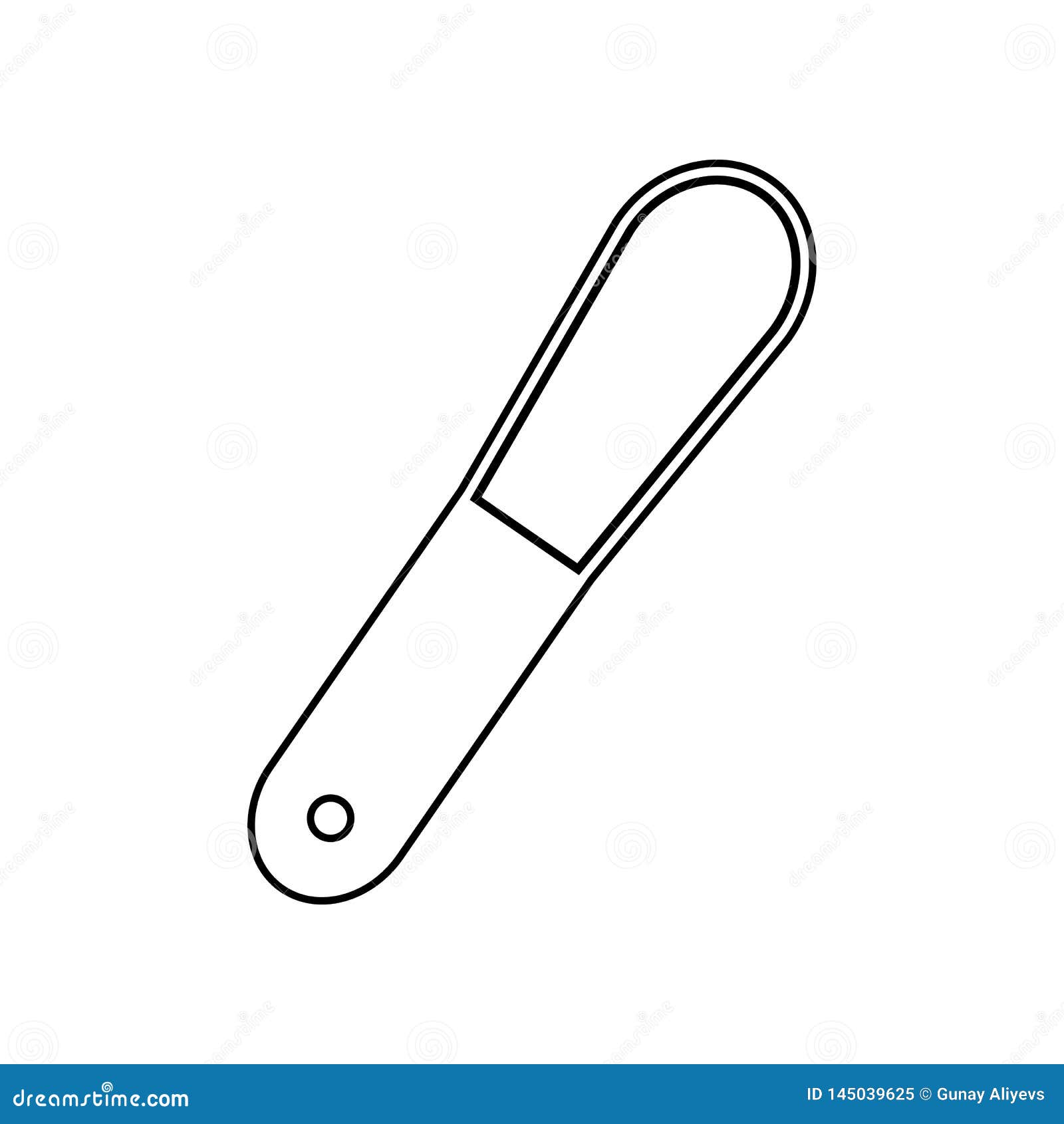 nailfile icon.  of beauty salon for mobile concept and web apps icon. outline, thin line icon for website  and