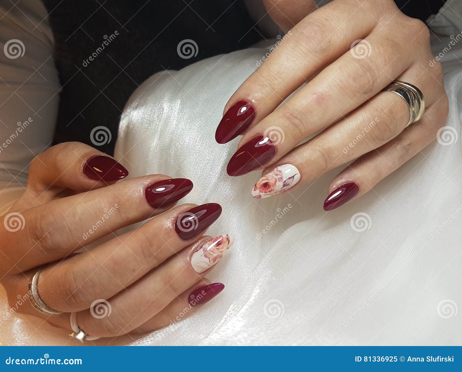 Nails Extensions Acrylic Nails Red Nails Oval Stock Image - Image of nail,  oval: 81336925