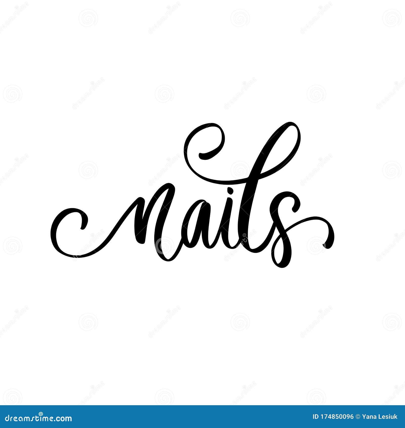 Download Nails - Hand Drawn Logo Design Template. Handwritten ...