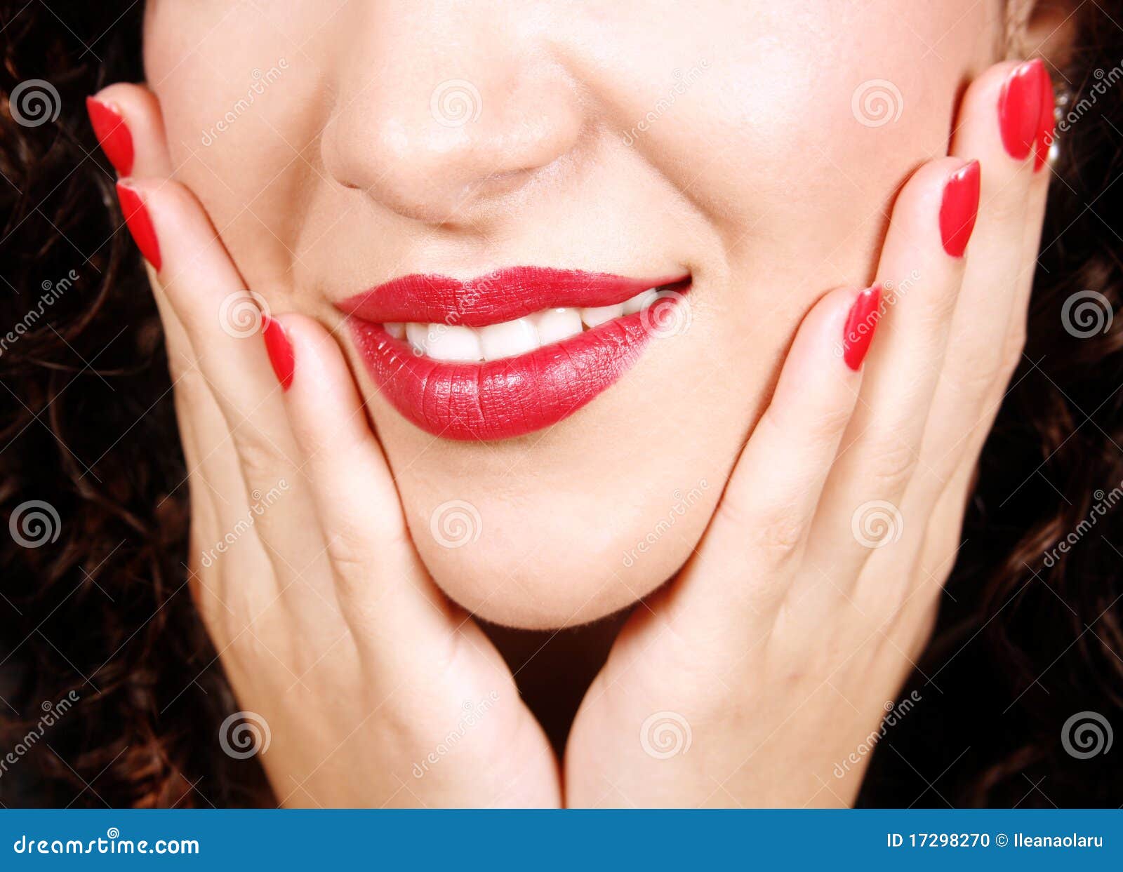 Nails and lips stock photo. Image of love, lipstick, fashion 17298270