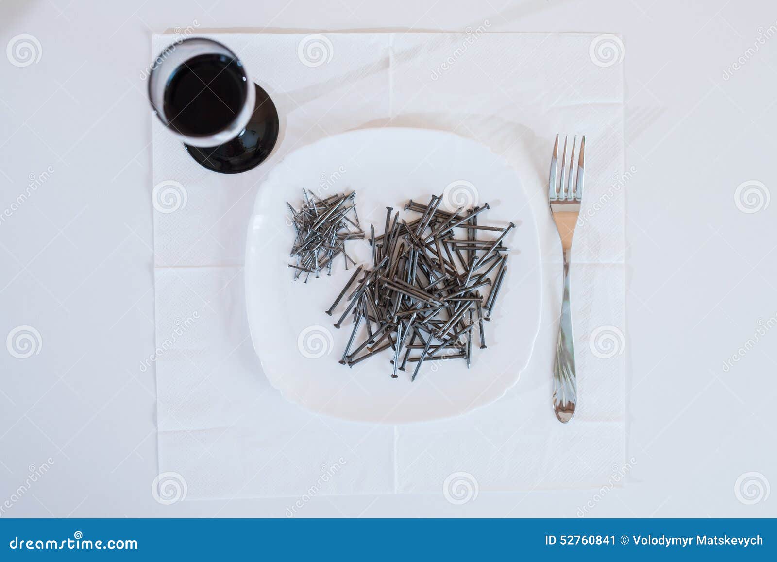 Nails Lying on the Plate.serving Stock Image Image of colors
