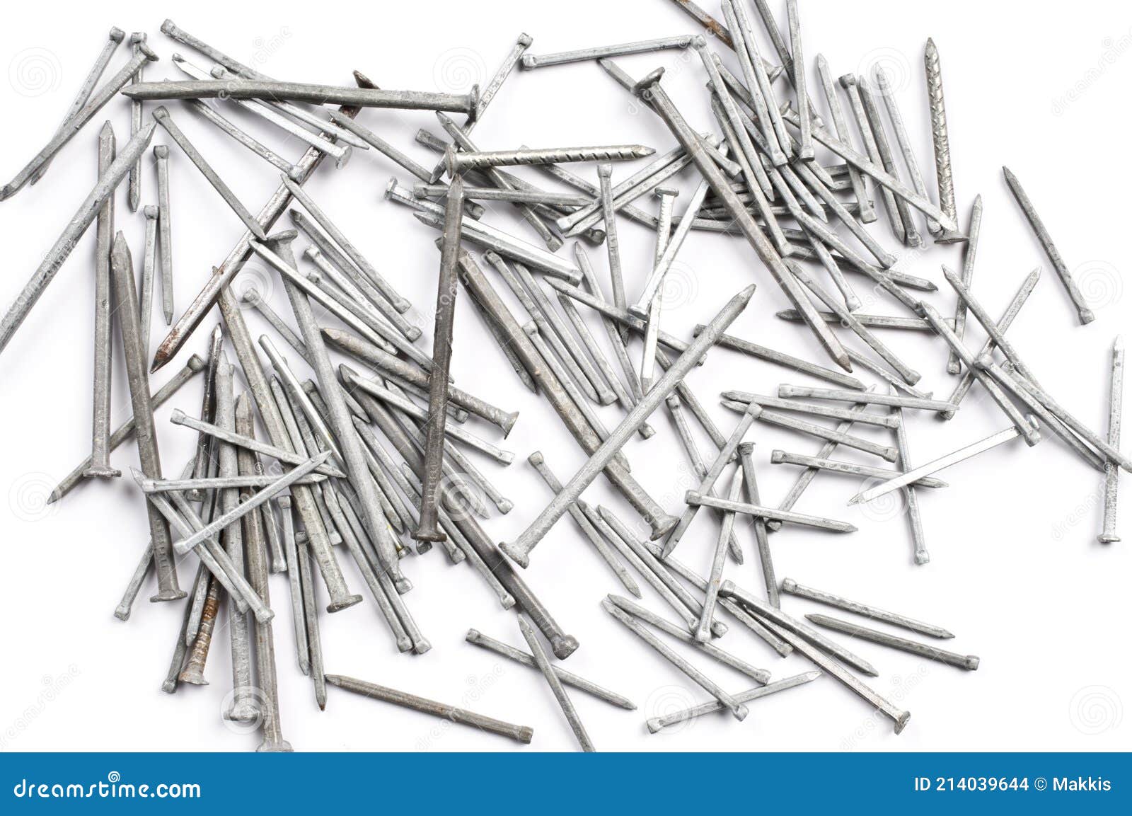 Heap of Nails on a White Background Stock Photo Image of multiple