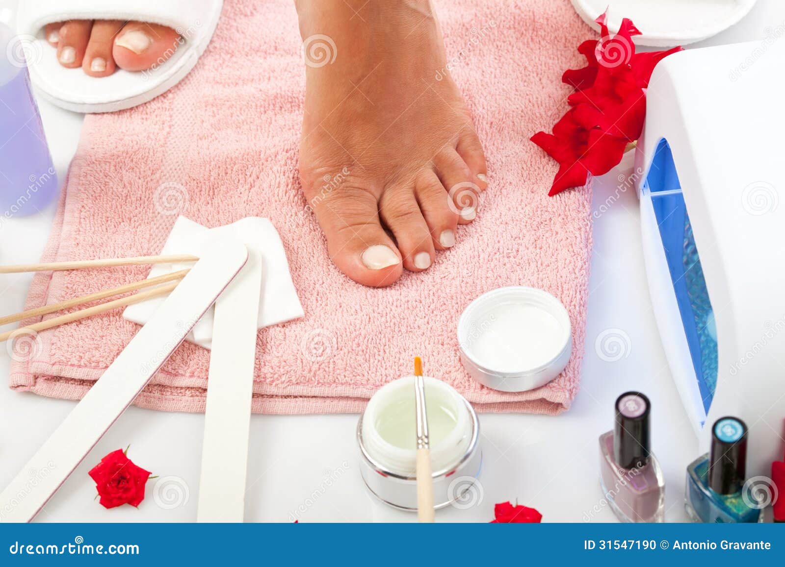 Nails SPA stock photo. Image of foot, blue, cotton, health 31547190