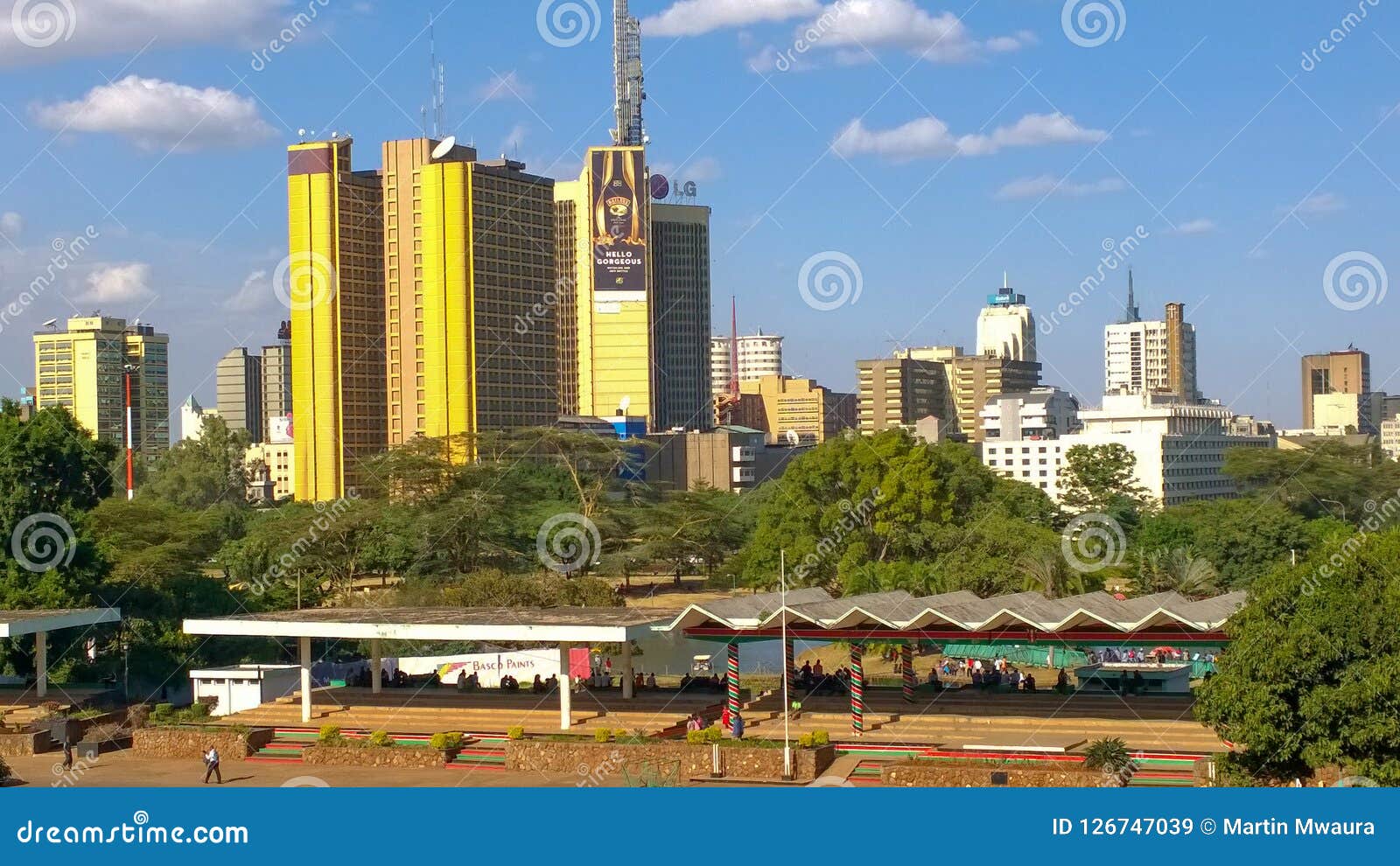  Nairobi  City  Seen From Uhuru Park Kenya  Editorial Stock 