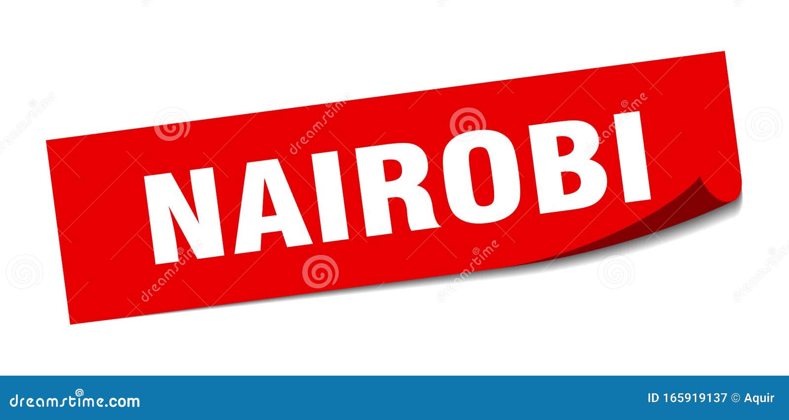 Nairobi Sticker. Nairobi Square Peeler Sign Stock Vector Illustration