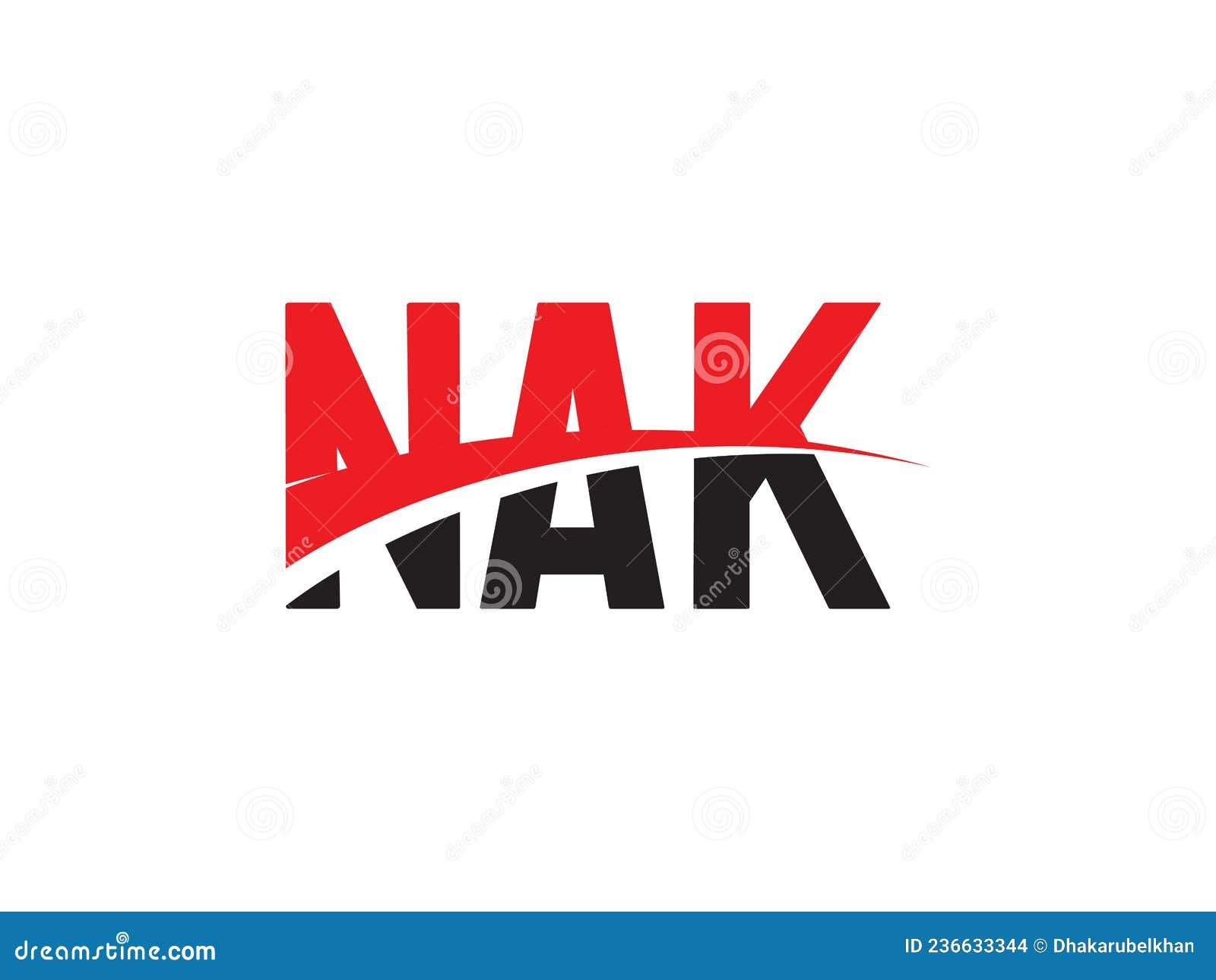 NAK Letter Initial Logo Design Vector Illustration Stock Vector ...