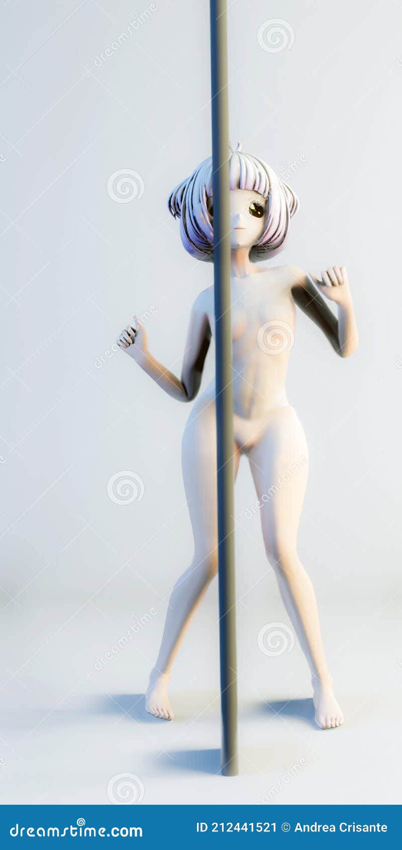 Naked Anime Anime Stripper Dancing on the Pole Stock Illustration -  Illustration of isolated, erotic: 212441521