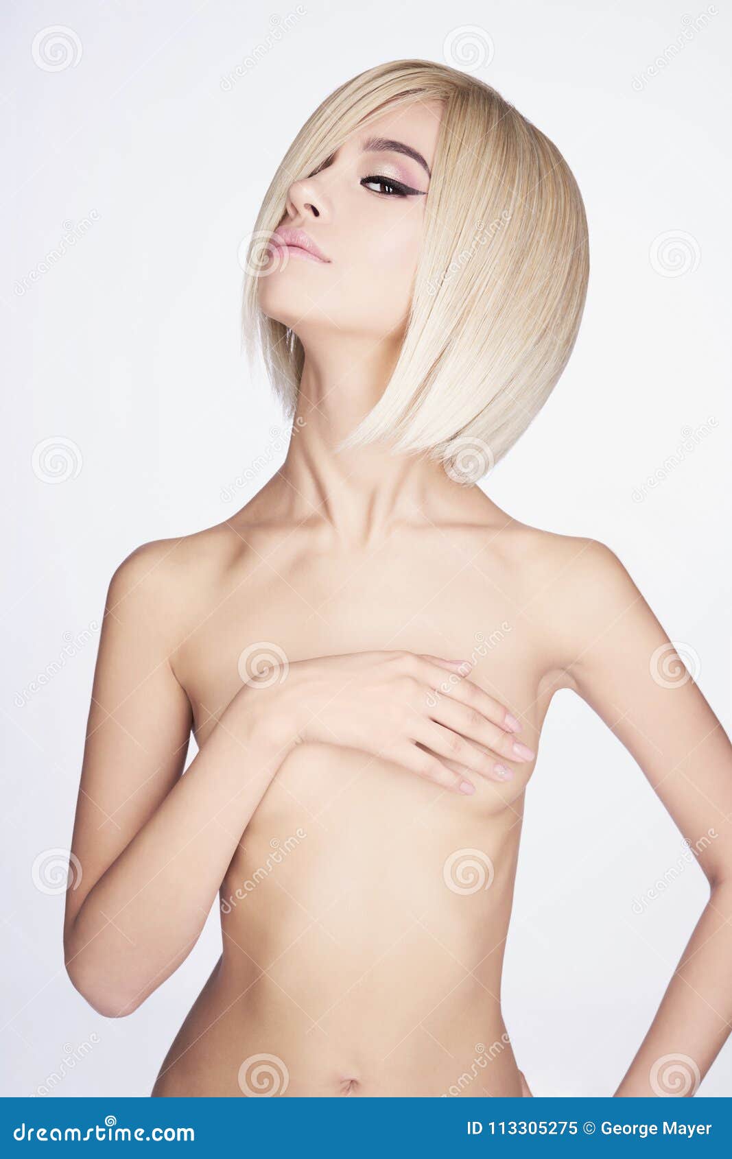 Blonde Short Hair Nude