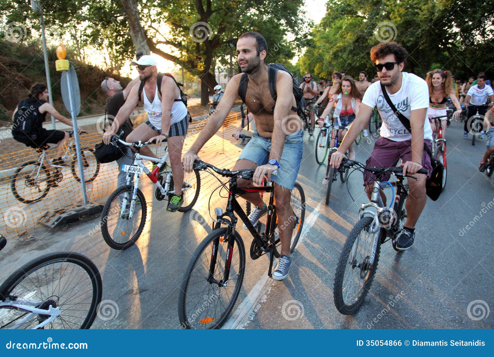 Naked Bicycle Race In Thessaloniki - NakeD Bicycle Race Thessaloniki Greece Jun Bicyclists Throng Start Annual ParaDe Jun ParaDe Celebrates 35054866