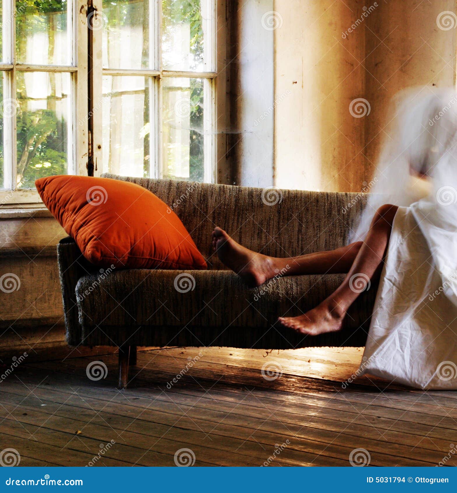 Naked on the couch stock photo. Image of couch, feet, sleep - 5031794