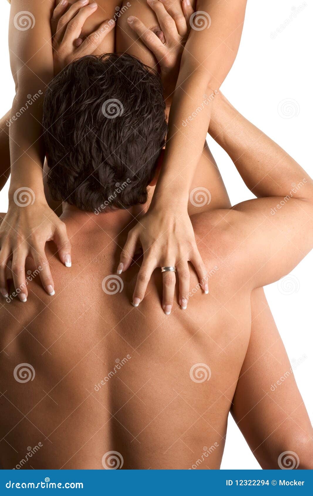 Naked Couple Engaged in Sexual Games and Oral Sex Stock Photo image