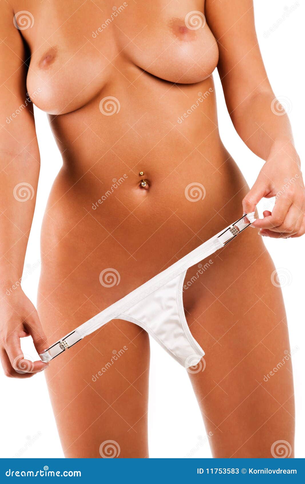 Naked Girl Holding White Panties Stock Image - Image of lingerie, slim:  11753583