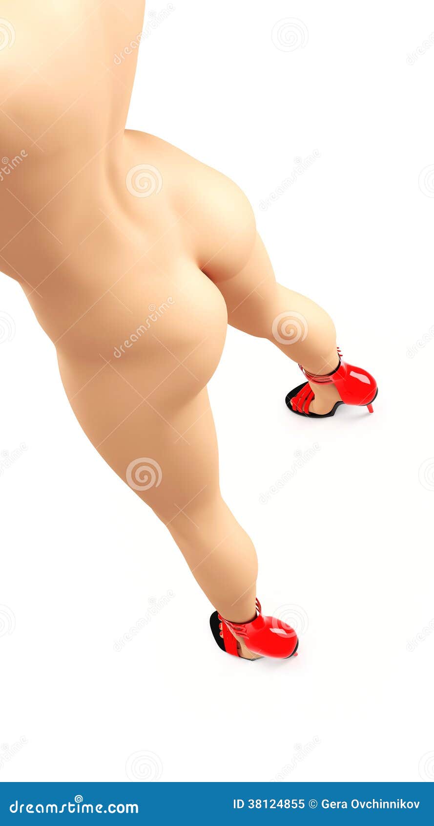 nude in shoes