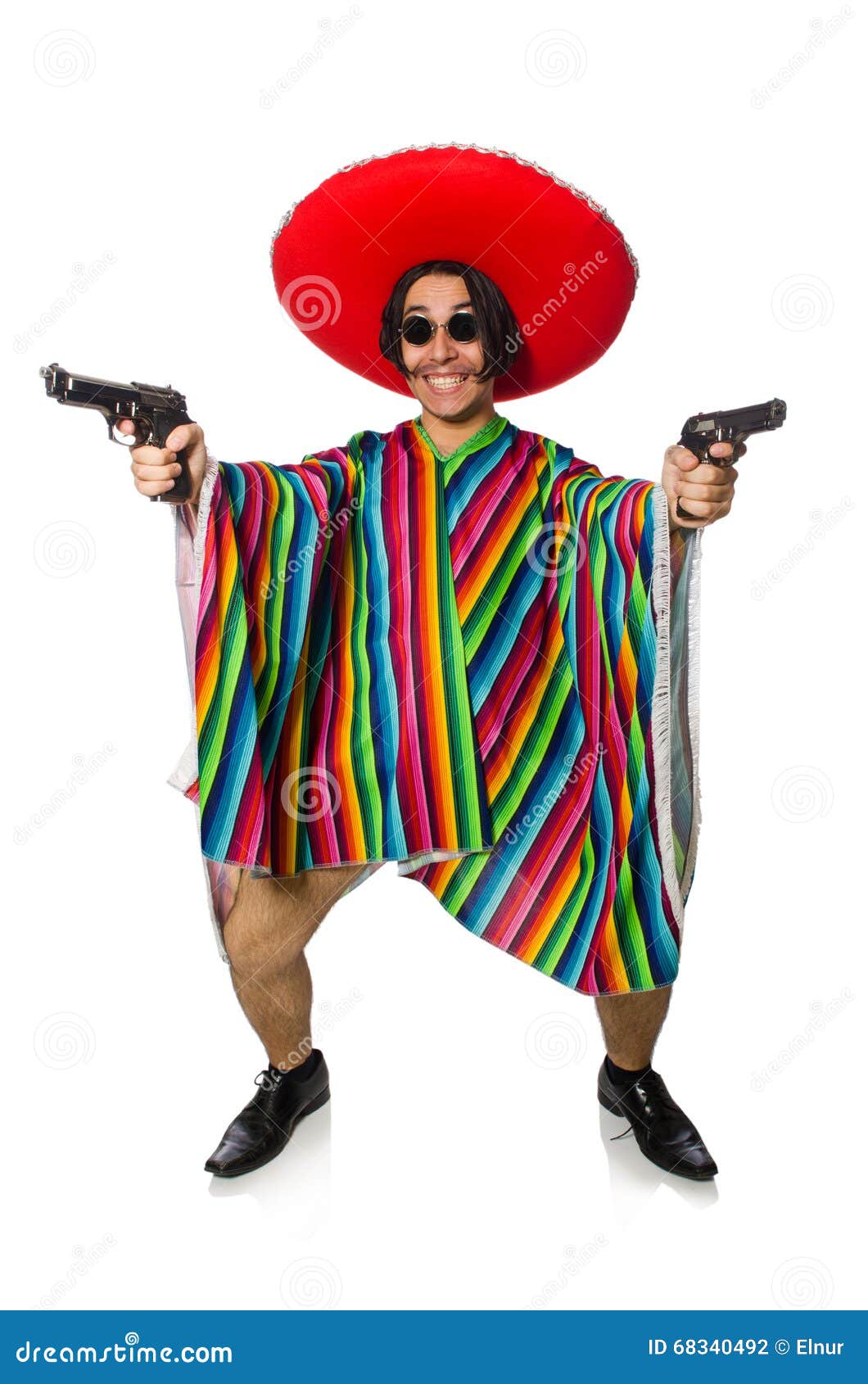 The Naked Mexican Man Isolated on White Stock Photo - Image of character, latin: 68340492