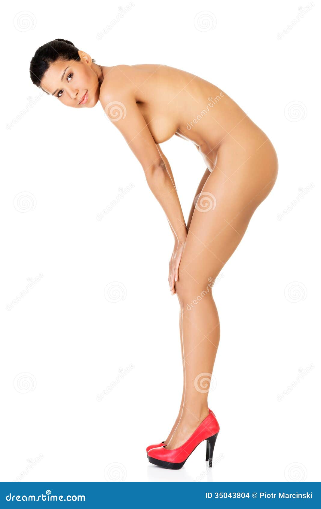 Nude women in high heels