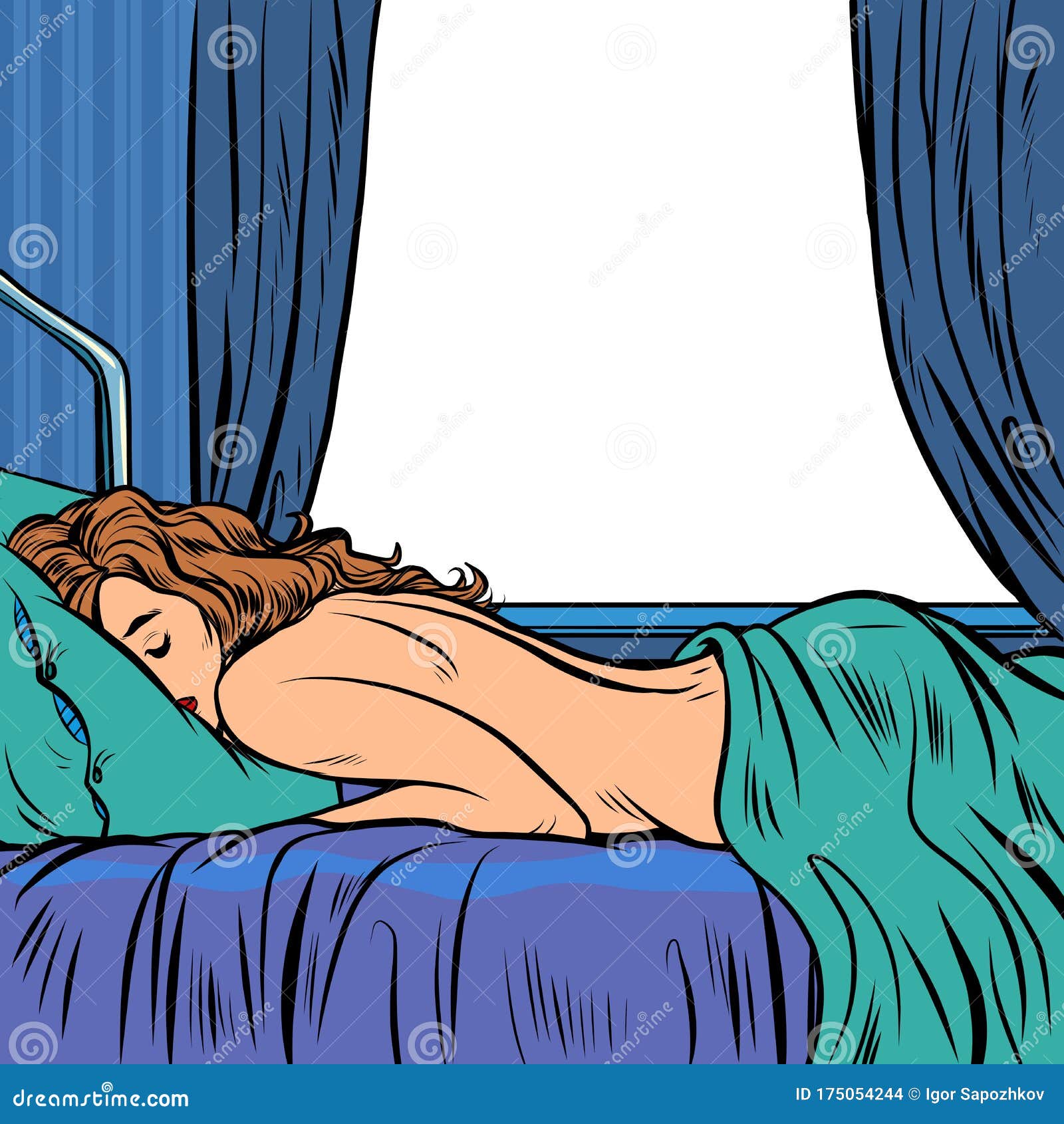 nude girl sleeping in bed