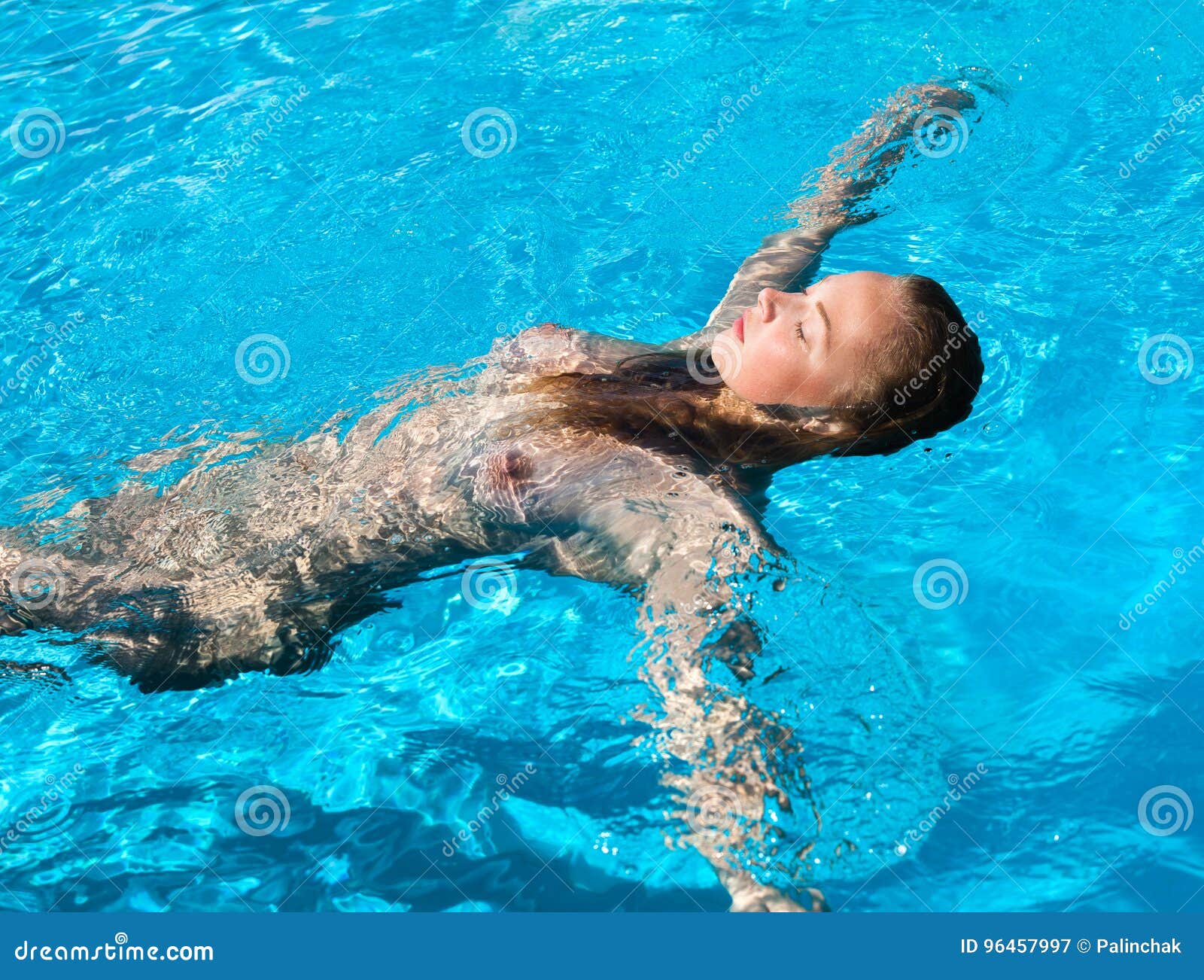 Naked Women Swimming In A Pool