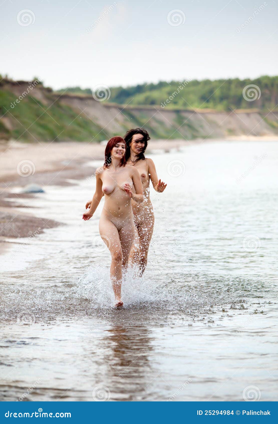 Ladies running naked