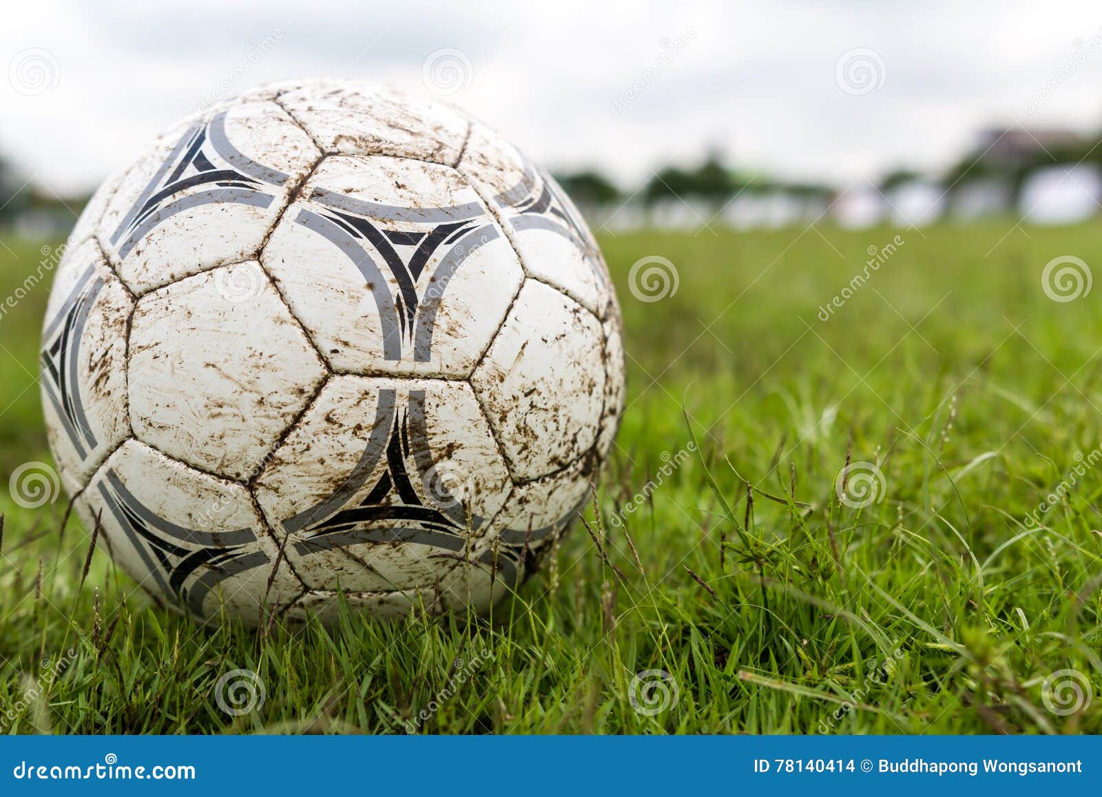 Nakhon Ratchasima Thailand October 1 Muddy Soccer Ball On A Football Field In Municipal Stadium Nakhon Ratchasima On October Stock Photo Image Of Nakhon Competition