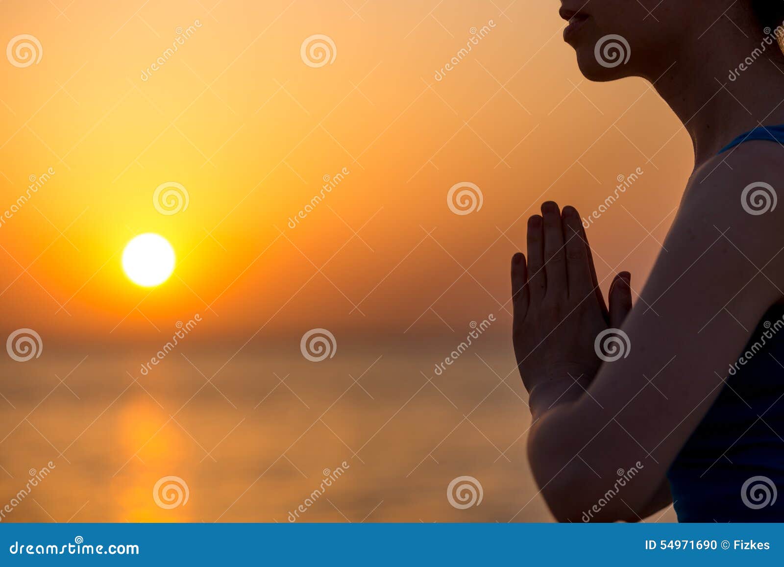 Namaste gesture stock photo. Image of asana, female, exercise - 54971690