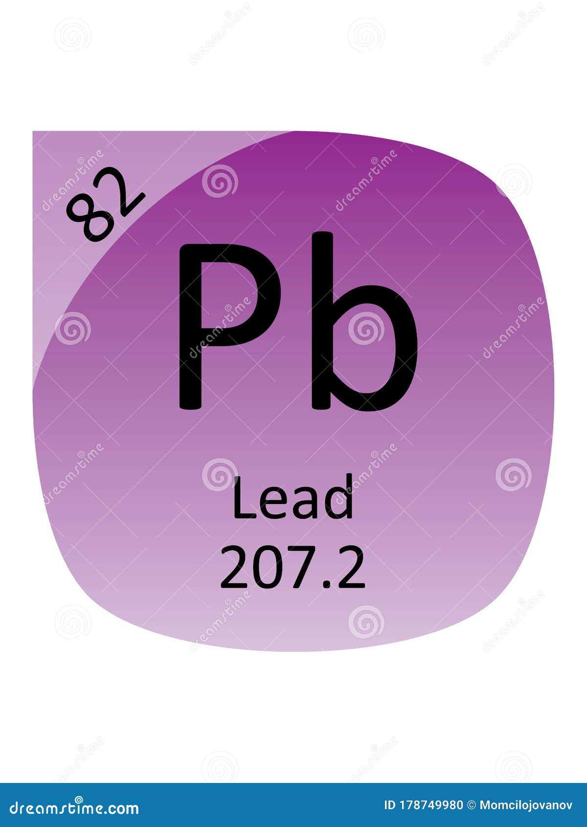 Round Periodic Table Element Symbol of Lead Stock Vector - Illustration