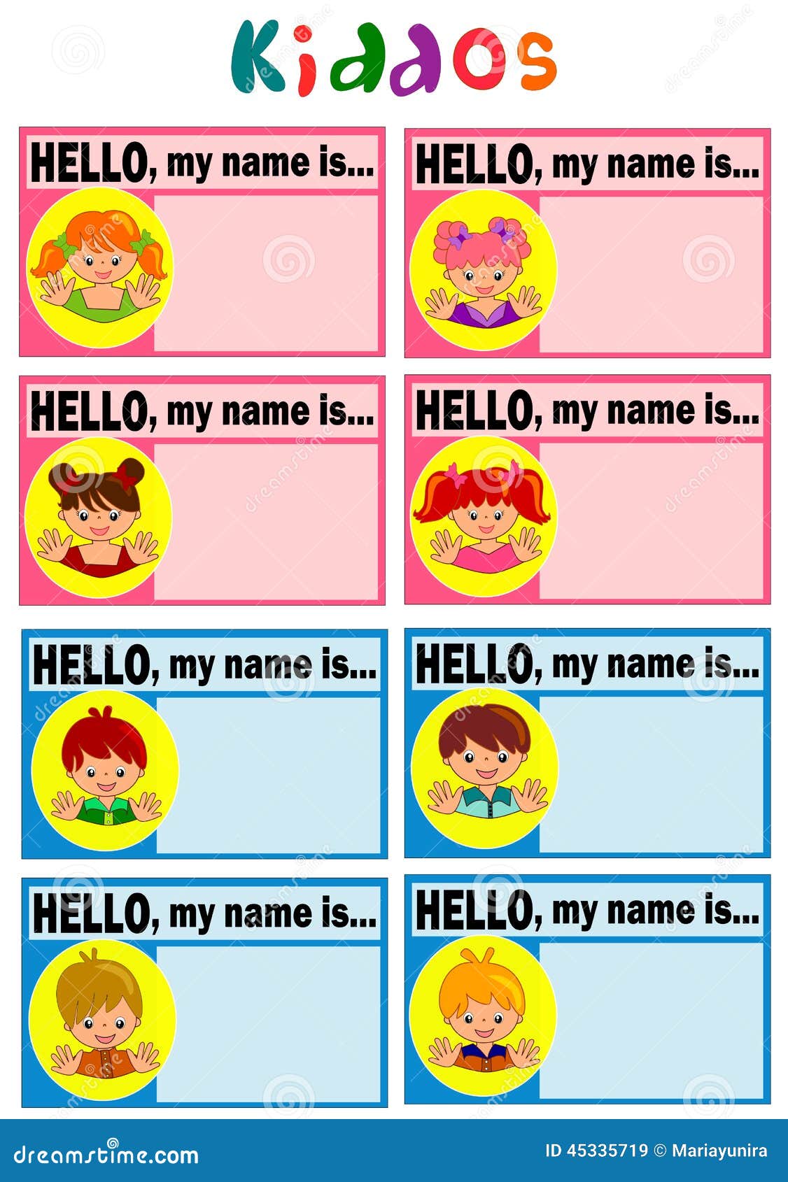Name Tag Kids Stock Illustrations – 613 Name Tag Kids Stock Illustrations,  Vectors & Clipart - Dreamstime