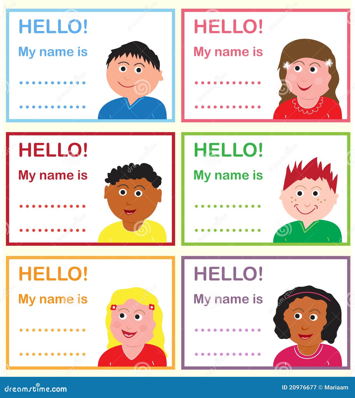 Name s For Kids Stock Illustration Illustration Of Cards