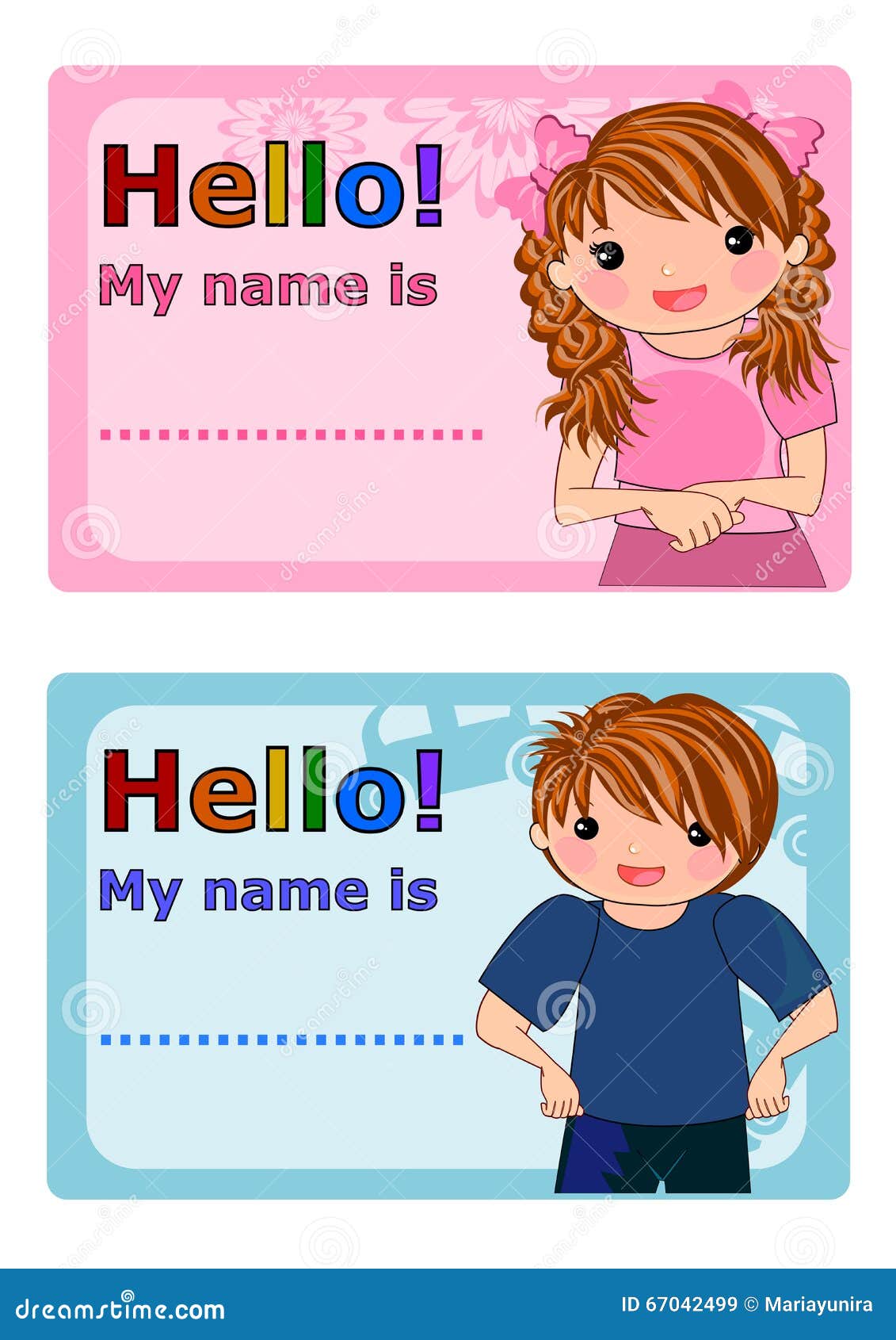 Name Tags for Kids stock illustration. Illustration of label - 67042499