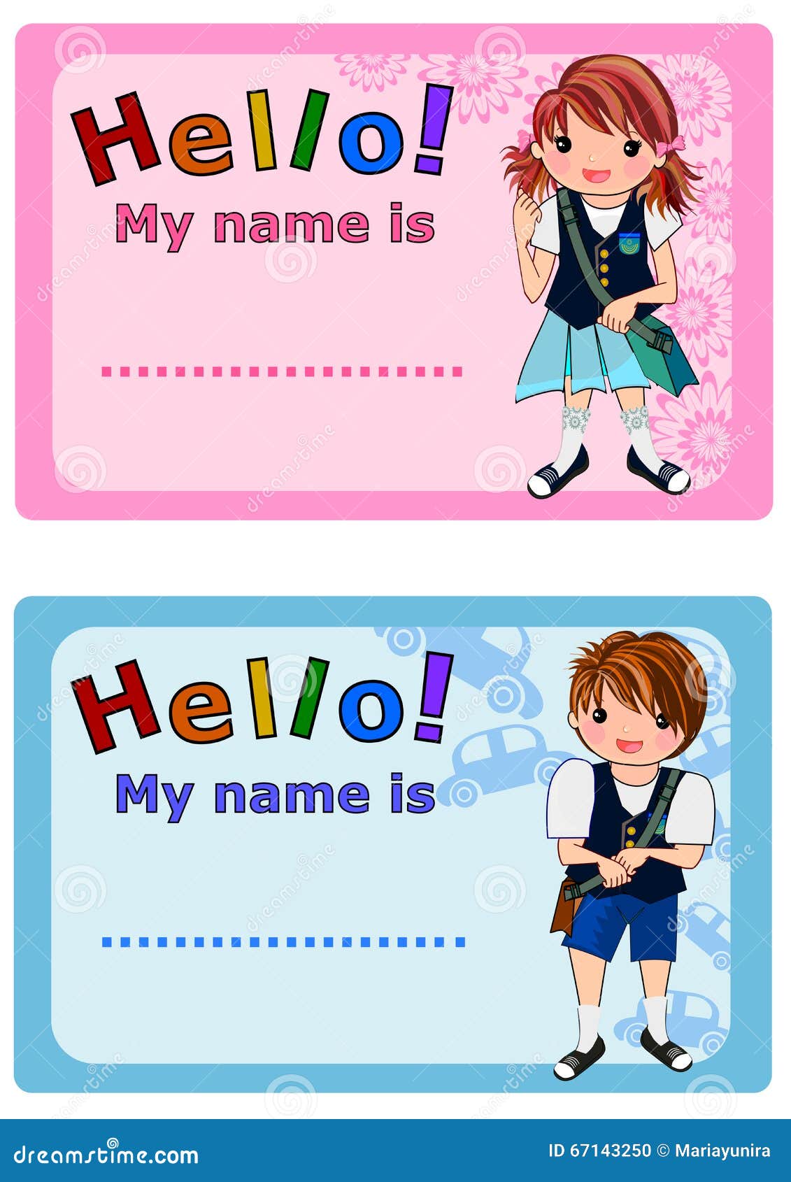 Name Tag for Kids stock illustration. Illustration of frame - 67143250