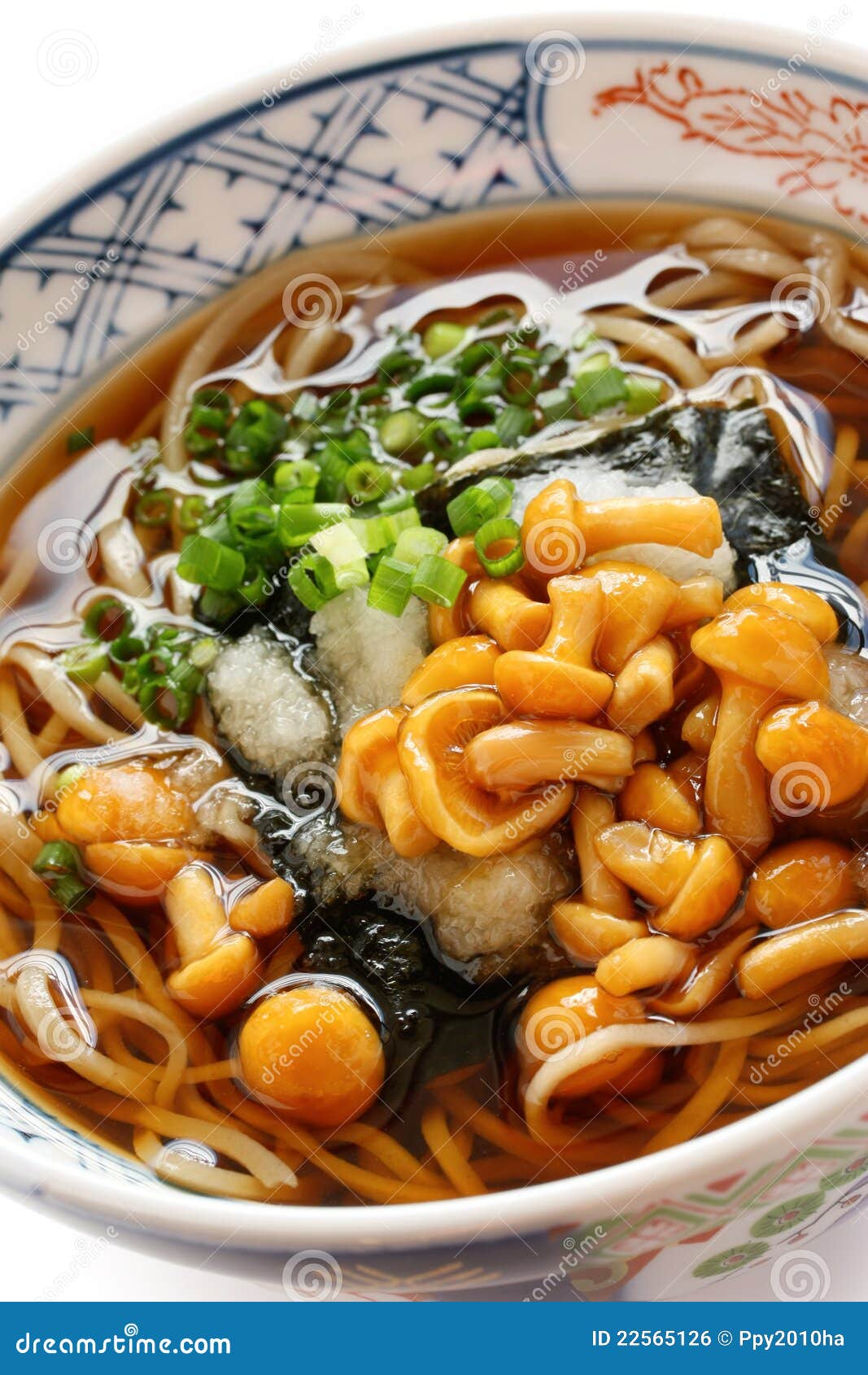 Nameko Soba, Japanese Buckwheat Noodle Cuisine Stock Photo - Image of ...